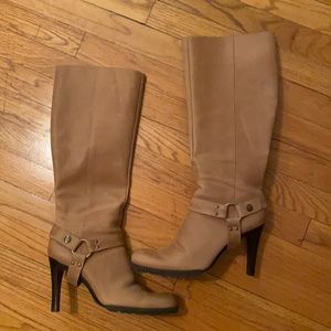 Leather Gianni Bini Knee High healed Boots